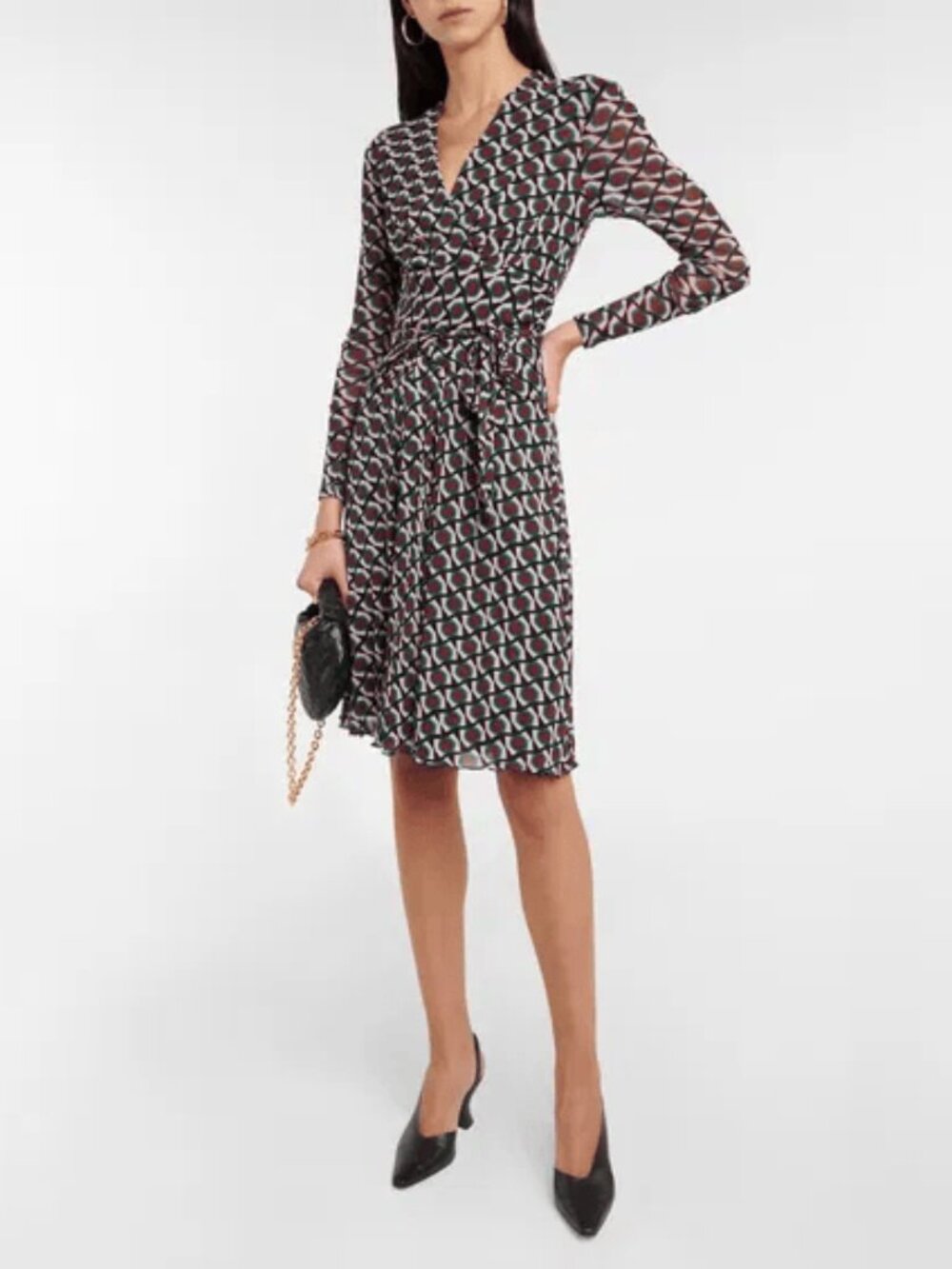 DIANE VON FURSTENBERG Brenda Mesh Midi Dress
